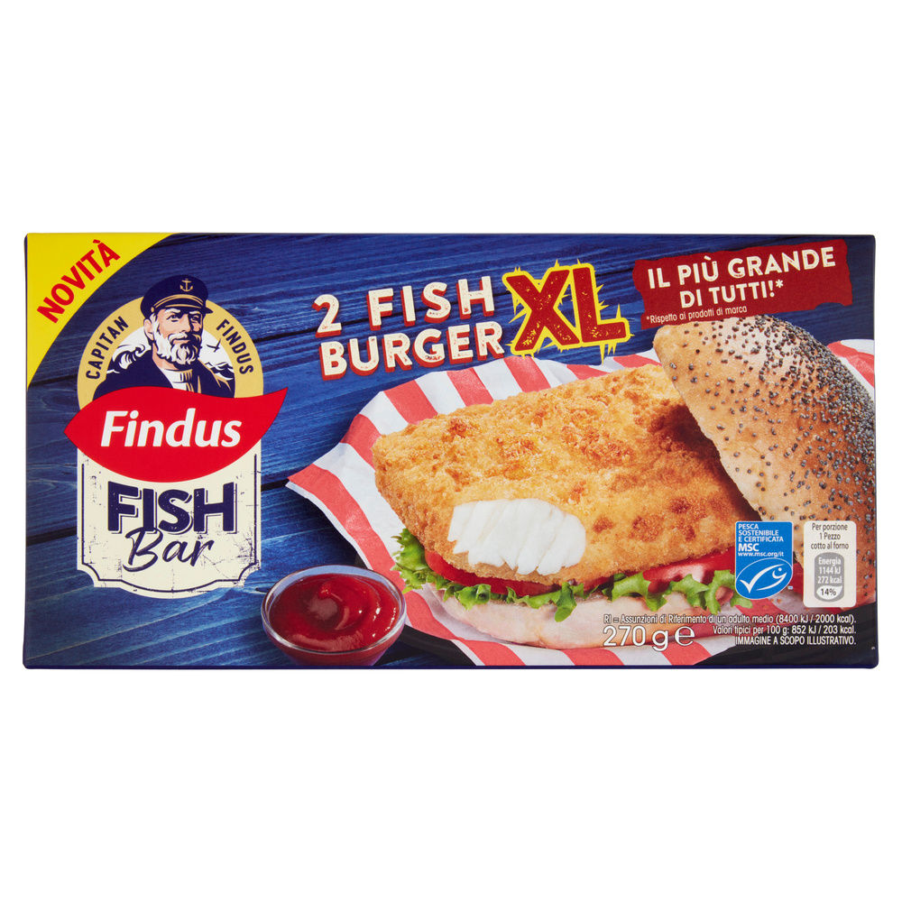 FISH BURGER XL FINDUS X2 G 270 - 7