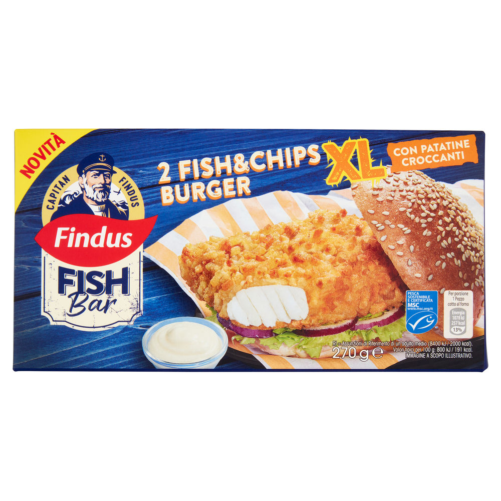 FISH&CHIPS BURGER XL FINDUS X2 G 270 - 0