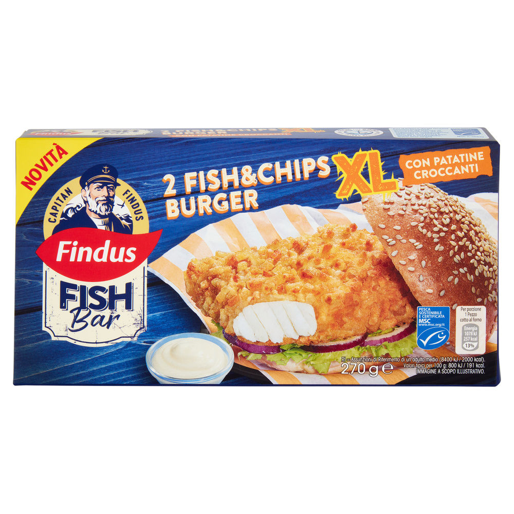 FISH&CHIPS BURGER XL FINDUS X2 G 270 - 2