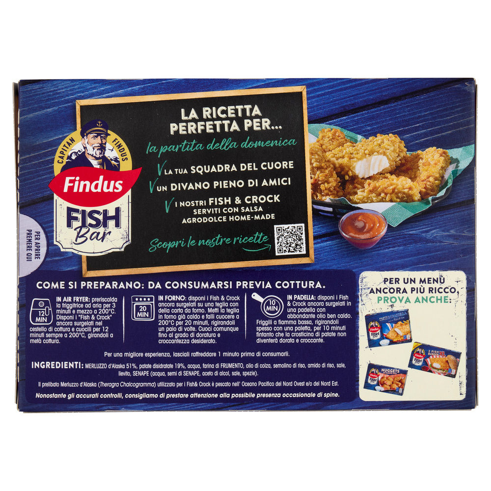 FISH&CROCK DI MERLUZZO D'ALASKA FINDUS G 250 - 1
