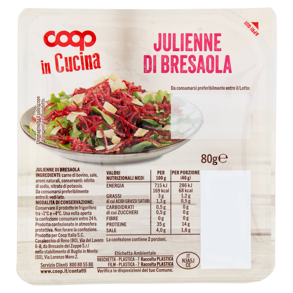 JULIENNE DI BRESAOLA COOP G 80 - 0