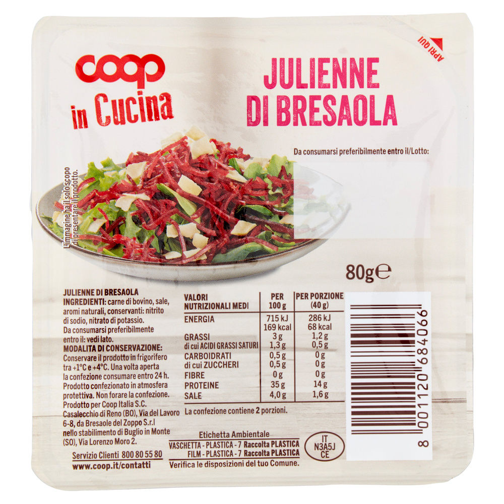 JULIENNE DI BRESAOLA COOP G 80 - 2