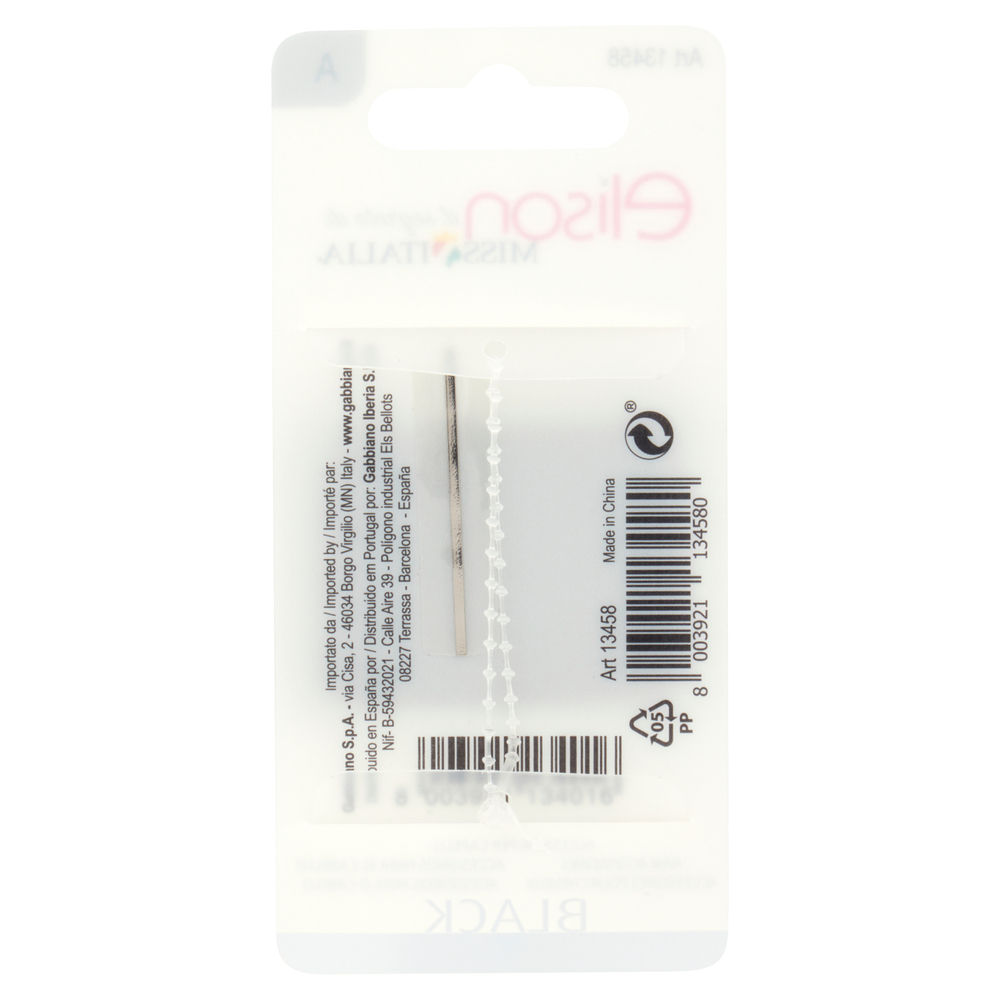 ELASTICI PER CAPELLI ELISONO LARGE BLACK PZ.4 - 1