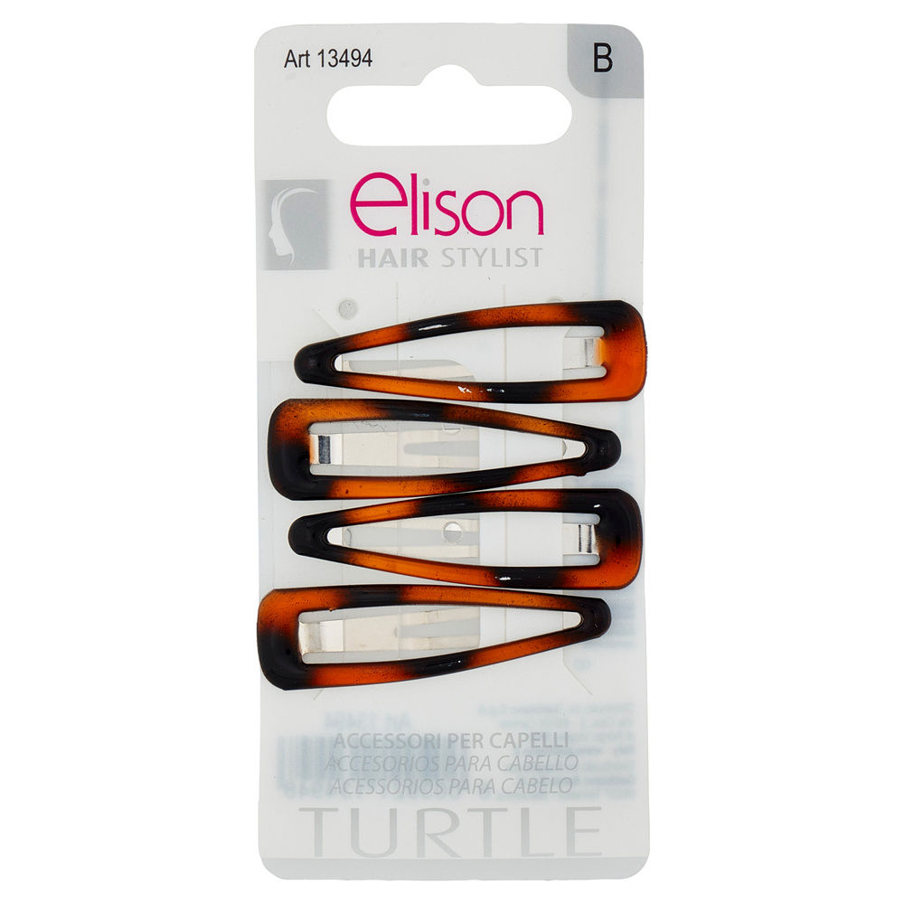 MOLLETTE PER CAPELLI CLIC CLAC ELISON SMALL TURTLE PZ.4 - 2