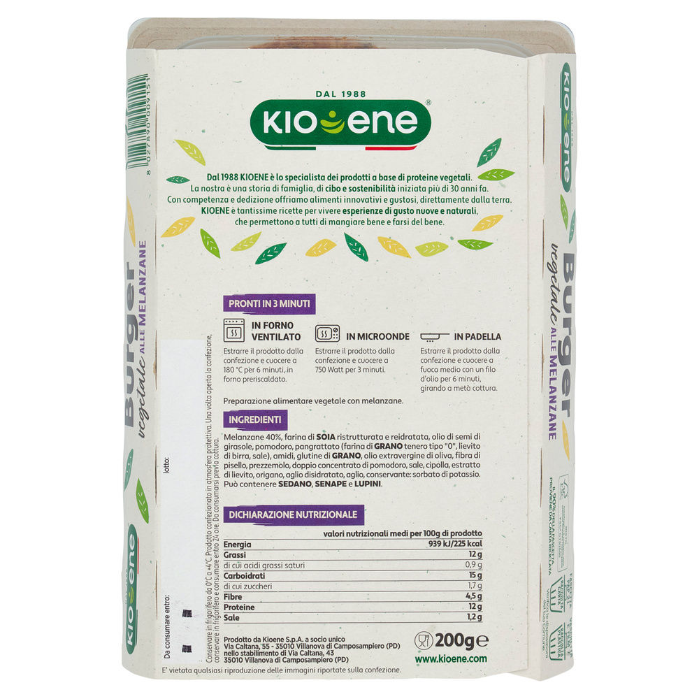 BURGER MELANZANE KIOENE G100X2PZ  G 200 - 1