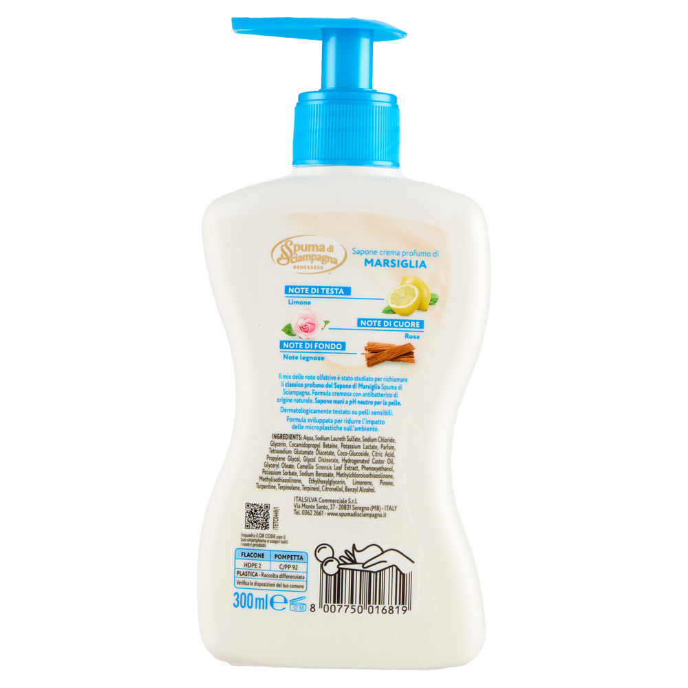 SAPONE LIQUIDO SPUMA DI SCIAMPAGNA MARSIGLIA ML 300 - 1