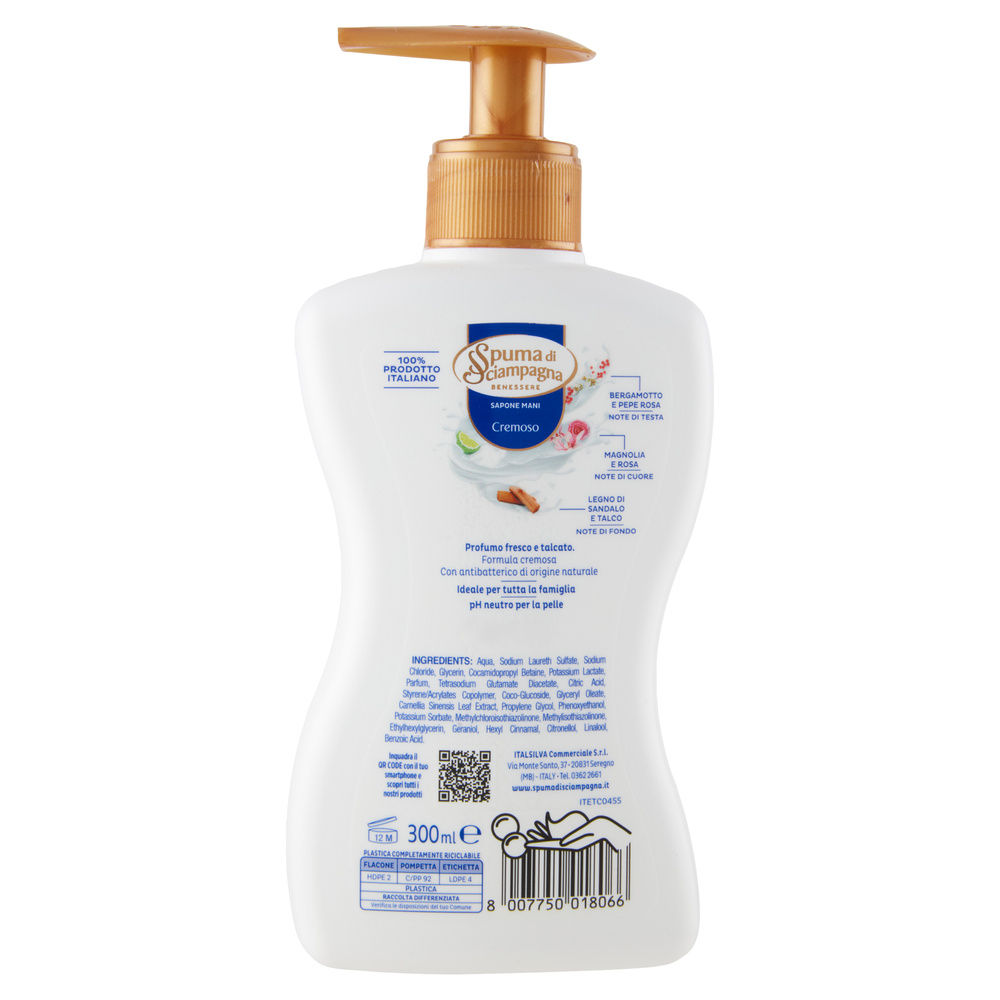 SAPONE LIQUIDO SPUMA DI SCIAMPAGNA CREMOSO ML 300 - 1