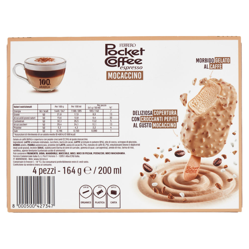POCKET COFFEE ICE CREAM STICK MOKACCINO PZ 4 FERRERO G 164 - 1