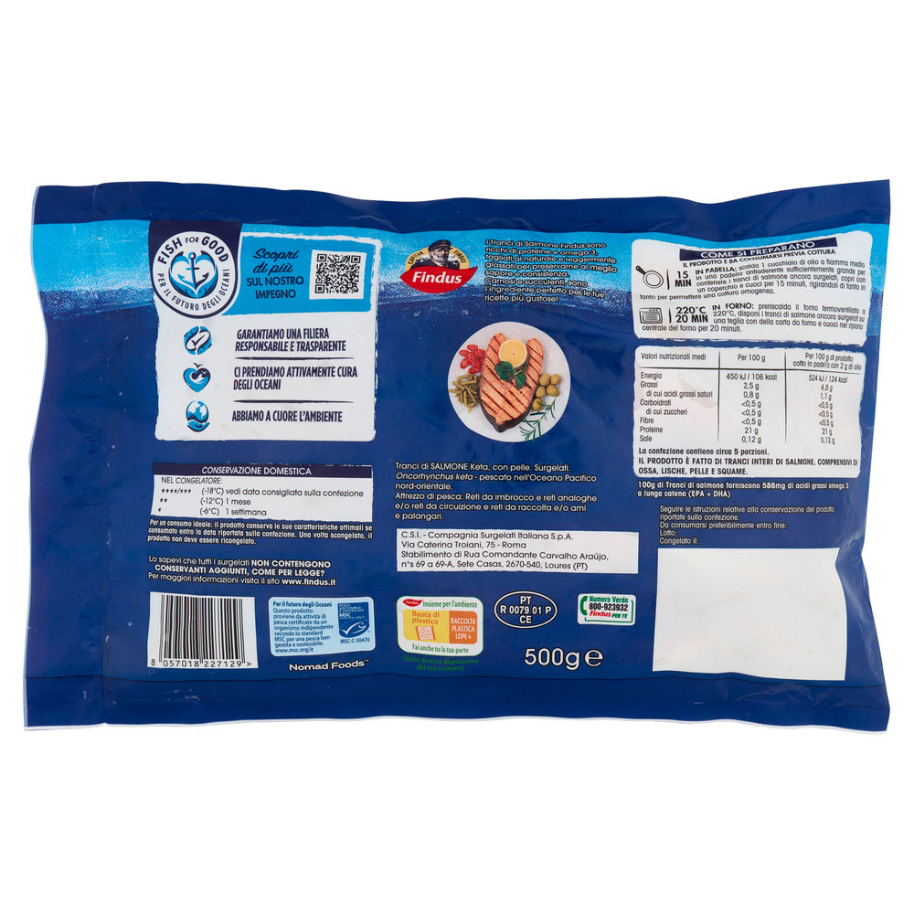 TRANCI DI SALMONE FINDUS G 500 MSC - 1