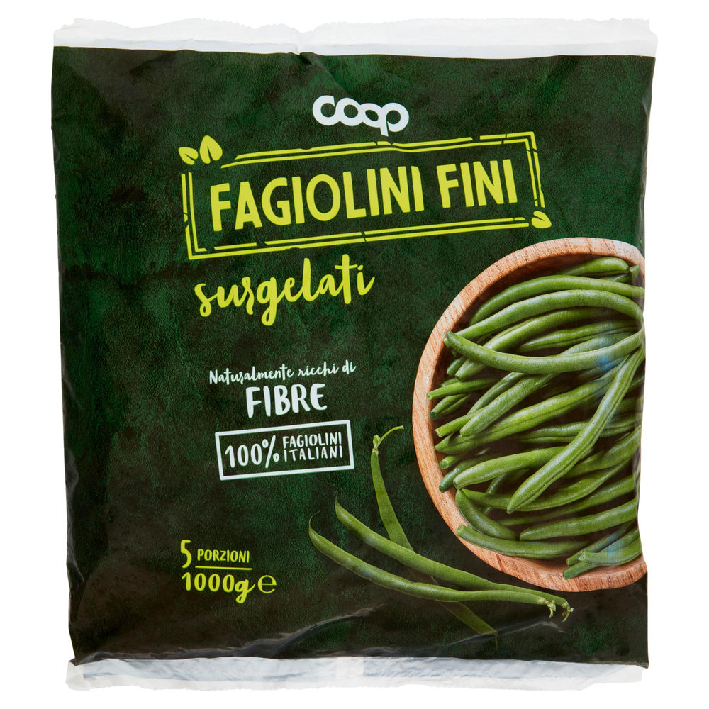 Fagiolini fini surgelati coop busta kg 1