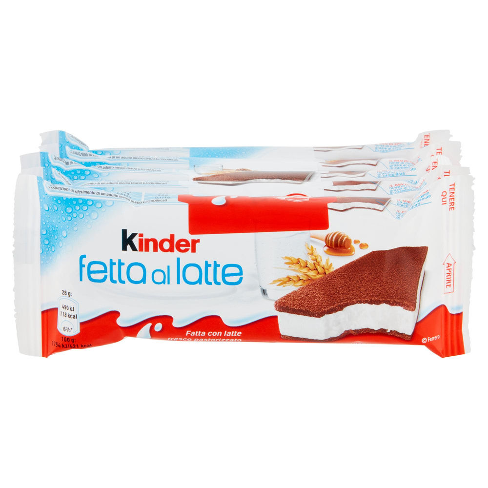KINDER FETTA AL LATTE FAMIGLIA PENTAPACK 5X28 G - 4