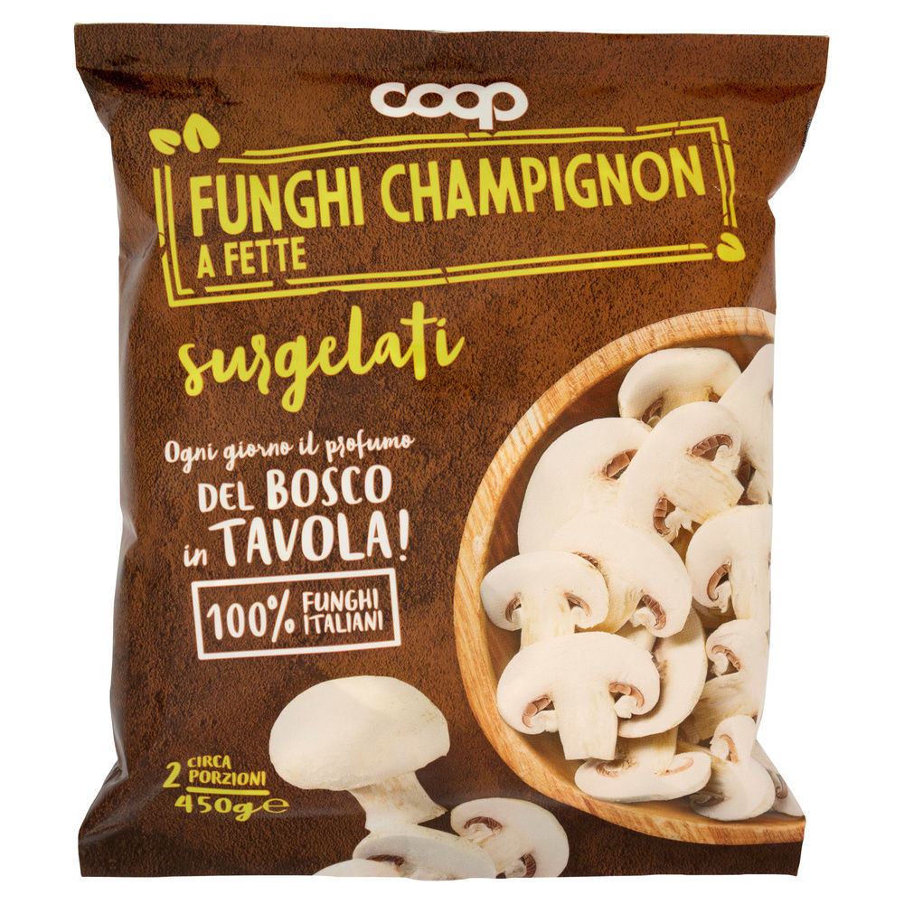 FUNGHI CHAMPIGNON A FETTE SURGELATI COOP BUSTA G 450 - 9