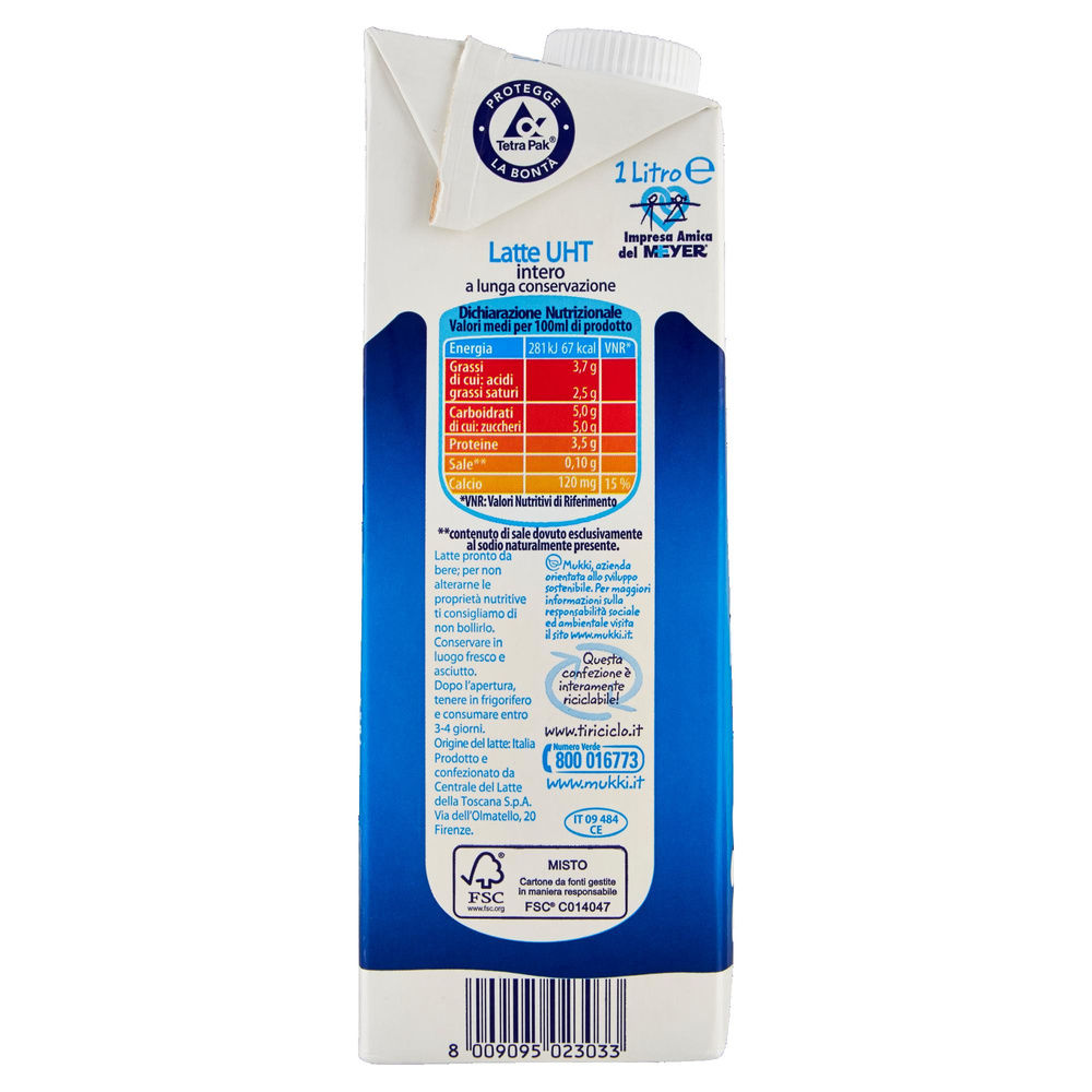 LATTE UHT INTERO MUKKI SCORTA TETRA SQUARE 1 L - 4