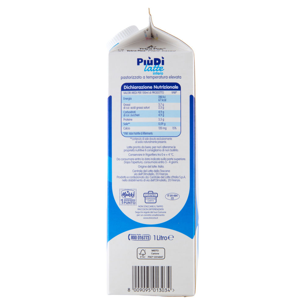 LATTE ALTA PAST INTERO MUKKI PIU' DI' TETRA TOP 1 L - 2