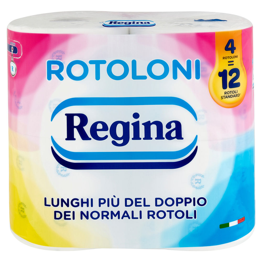 CARTA IGIENICA ROTOLONI REGINA DECORATA 2V STRAPPI 500 PZ.4 - 3