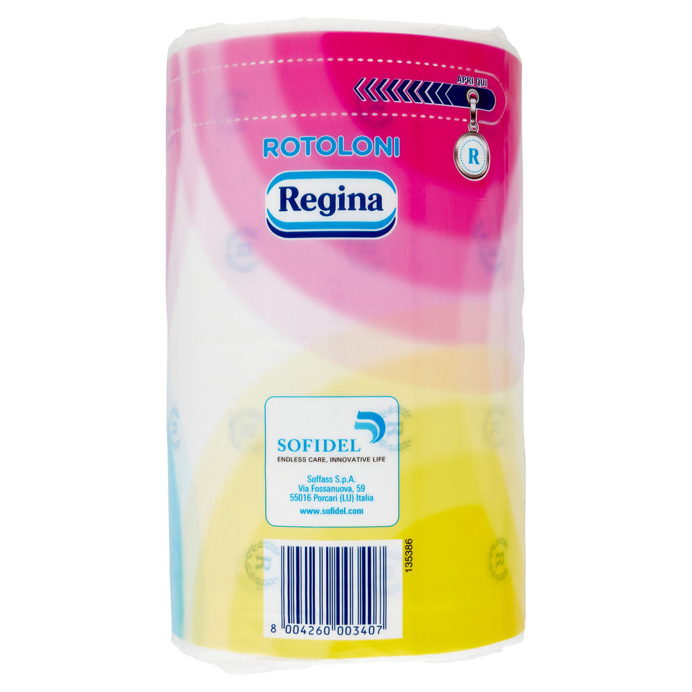 CARTA IGIENICA ROTOLONI REGINA DECORATA 2V STRAPPI 500 PZ.4 - 4