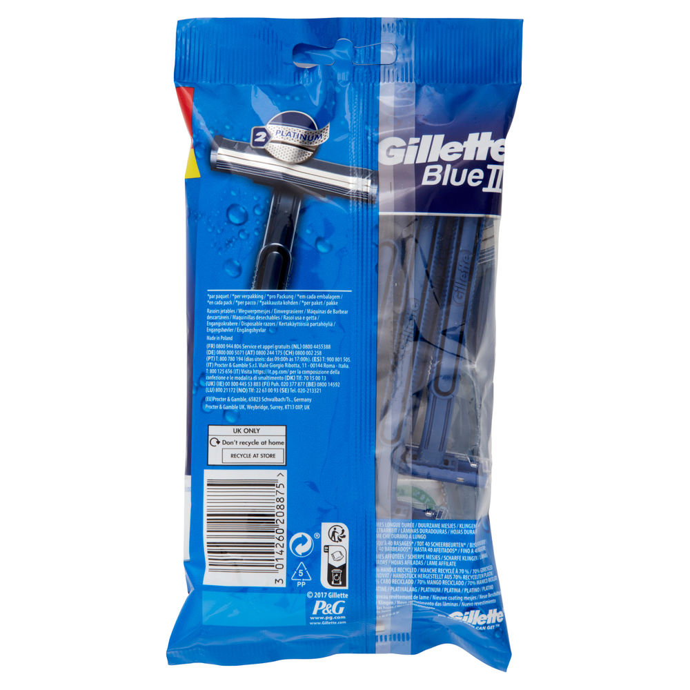 RASOI USA E GETTA GILLETTE BLUE II PZ.10 - 1