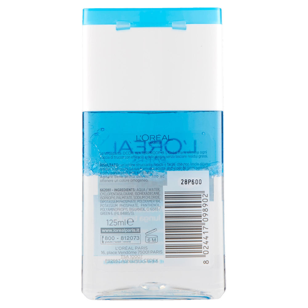STRUCCANTE OCCHI WATERPROOF L'OREAL ML125 - 1