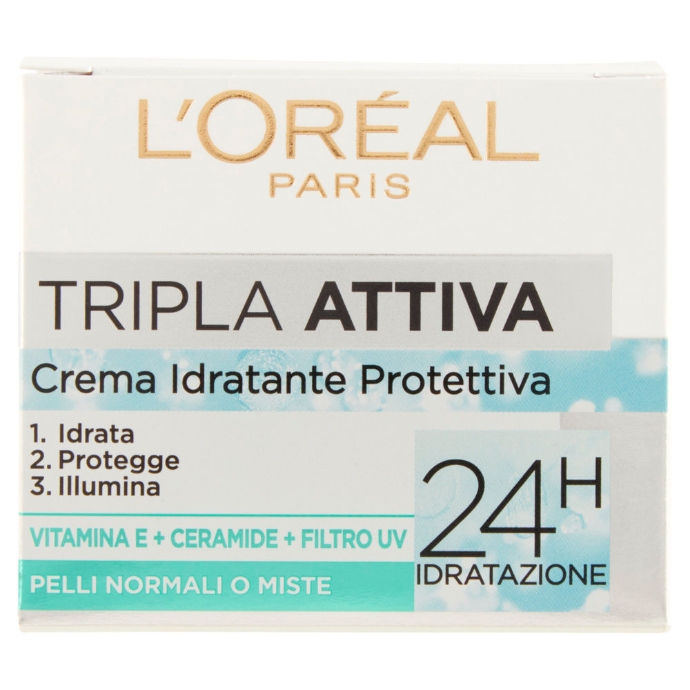 CREMA VISO L'OREAL TRIPLA ATTIVA GIORNO PELLI NORM./MISTE ML.50 - 2