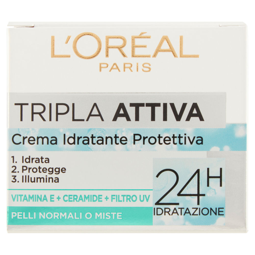 CREMA VISO L'OREAL TRIPLA ATTIVA GIORNO PELLI NORM./MISTE ML.50 - 0