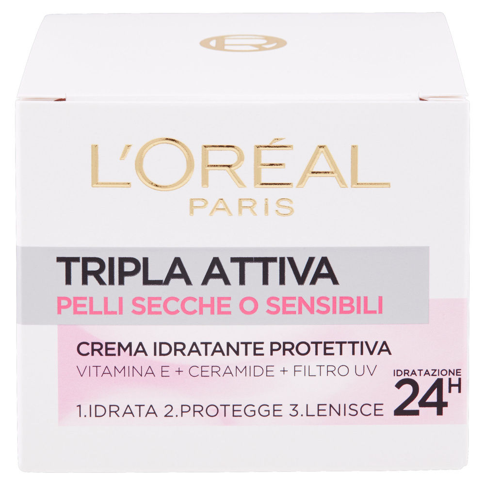 CREMA VISO L'OREAL TRIPLA ATTIVA GIORNO PELLI SECCHE/SENSIBILI ML 50 - 4