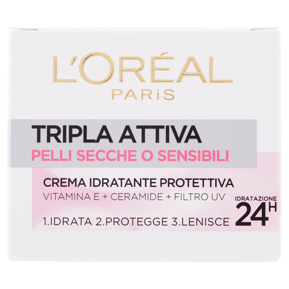 CREMA VISO L'OREAL TRIPLA ATTIVA GIORNO PELLI SECCHE/SENSIBILI ML 50 - 0