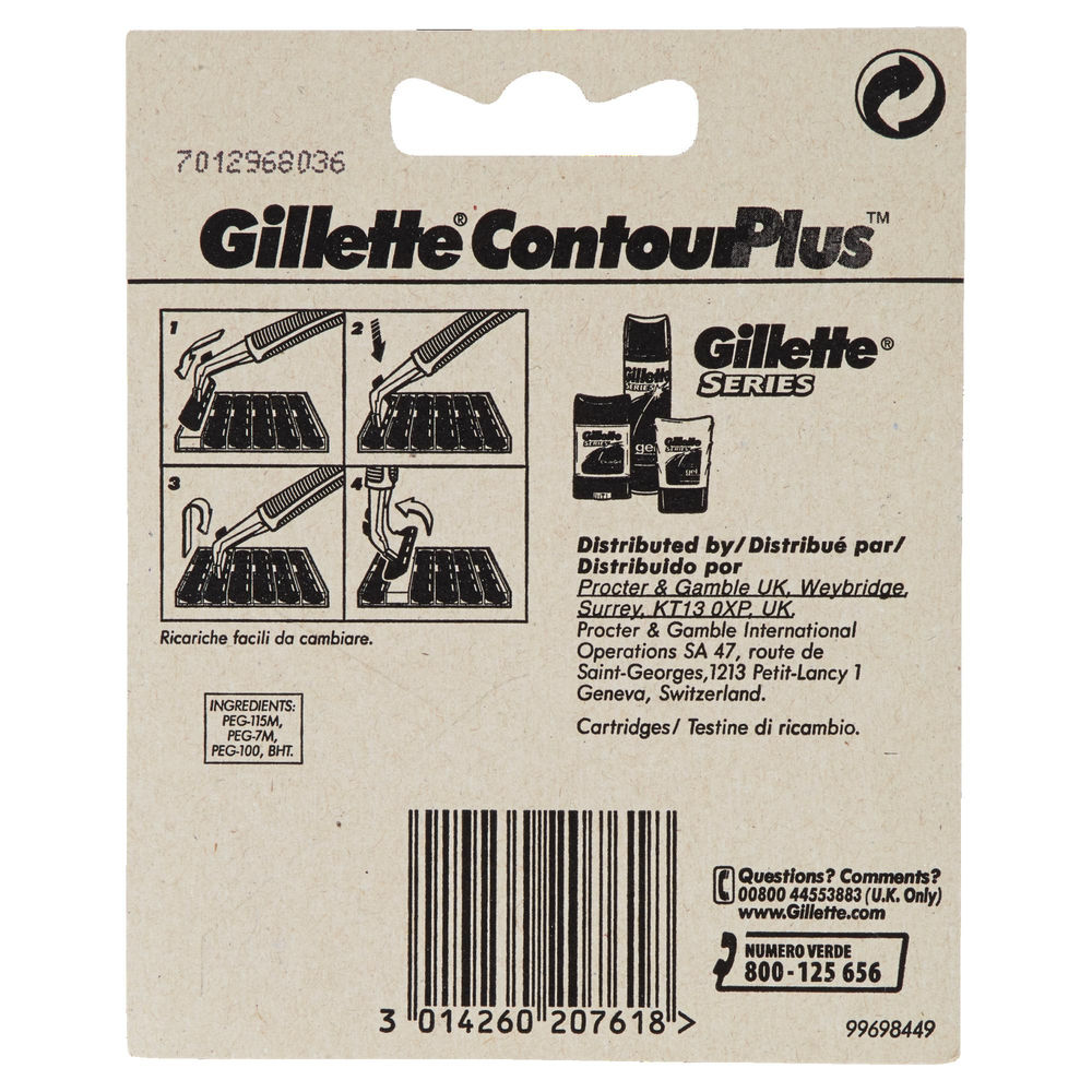 RICARICA BILAME GILLETTE CONTOUR PLUS BLISTER PEZZI 10 - 1