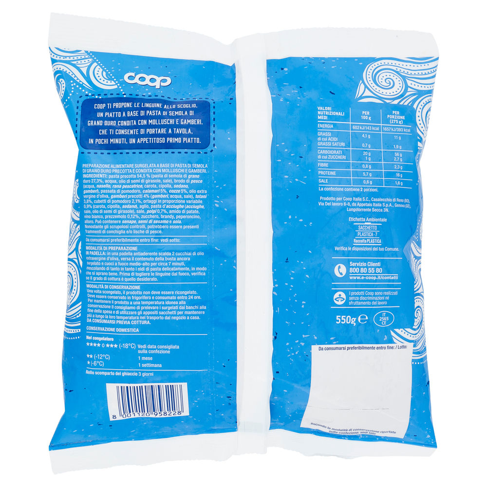 LINGUINE ALLO SCOGLIO BUSTA COOP SURG. G 550 - 1