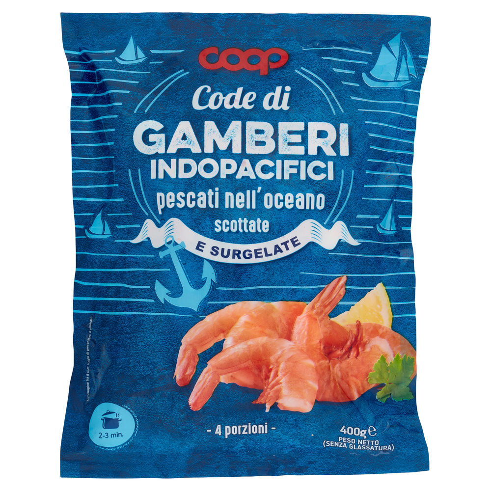 CODE DI GAMBERI INDOPACIFICI COOP BUSTA G 400 - 10