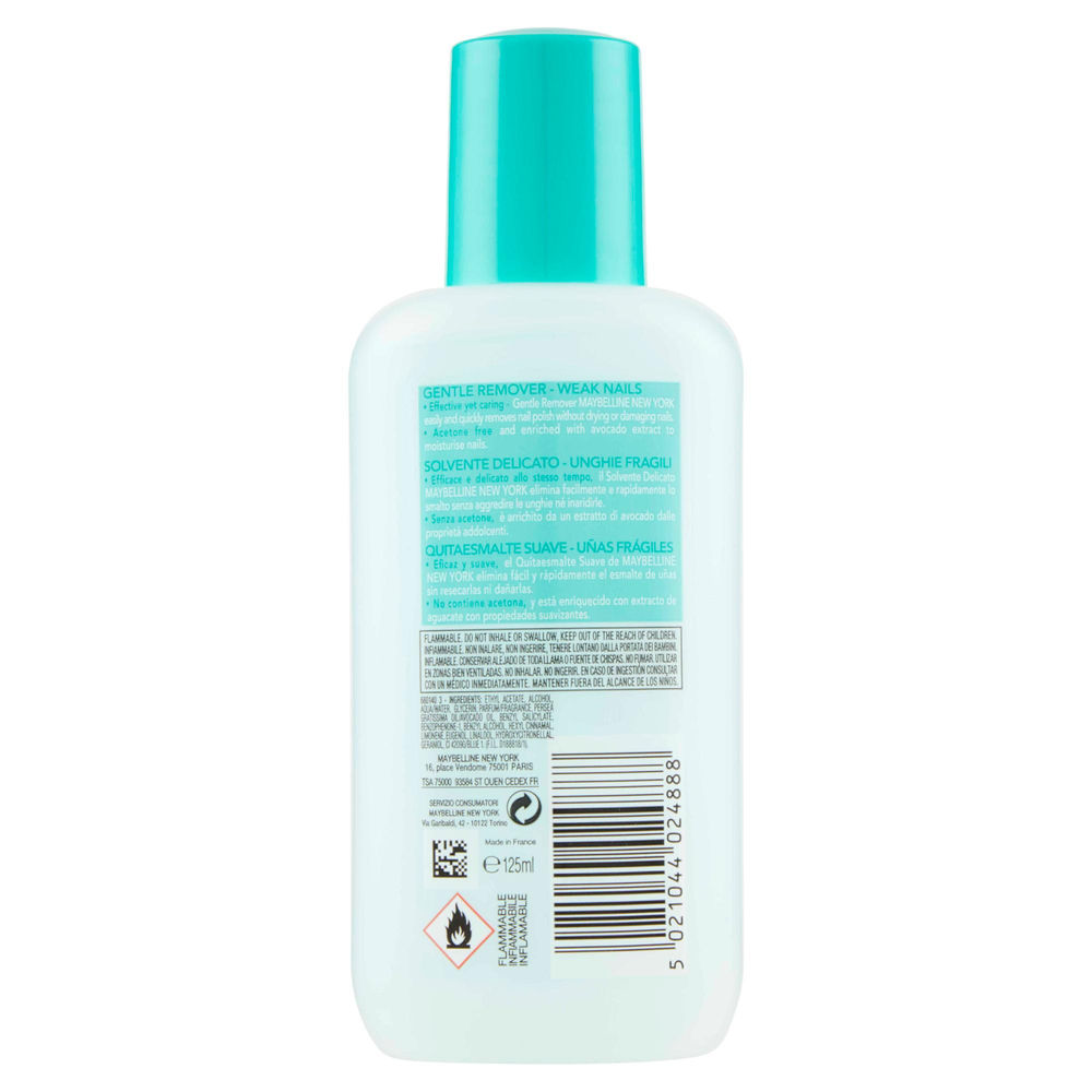 SOLVENTE LEVASMALTO GENTLE REMOVER MAYBELLINE 125ML - 1