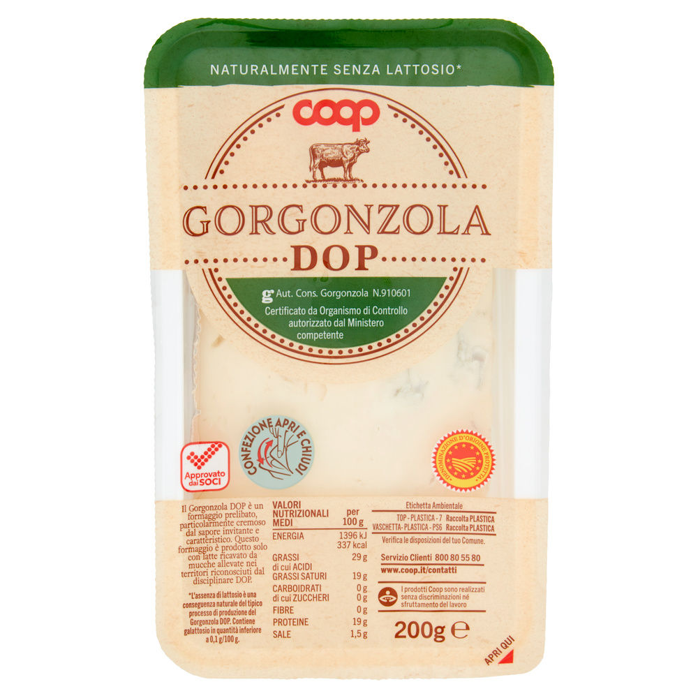 GORGONZOLA DOLCE DOP COOP VASCHETTA 200 G - 0