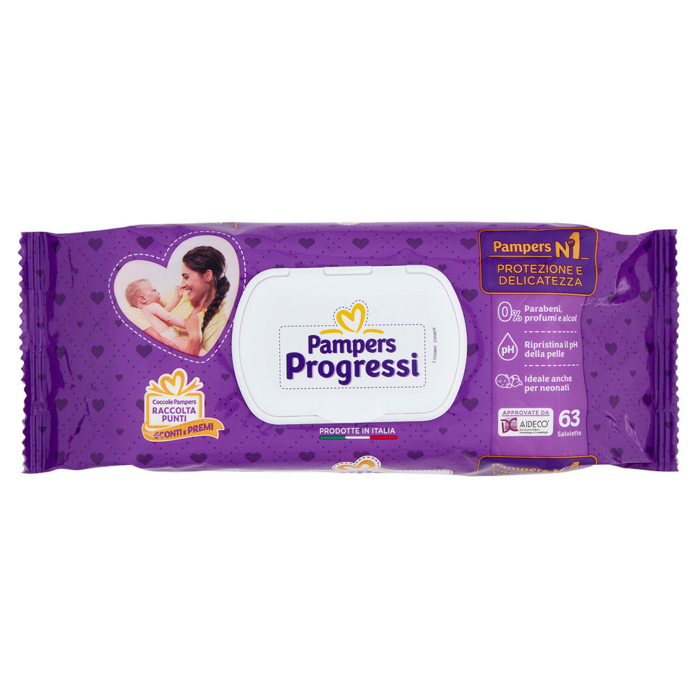 SALVIETTINE PAMPERS PROGRESSI PZ.63 - 0