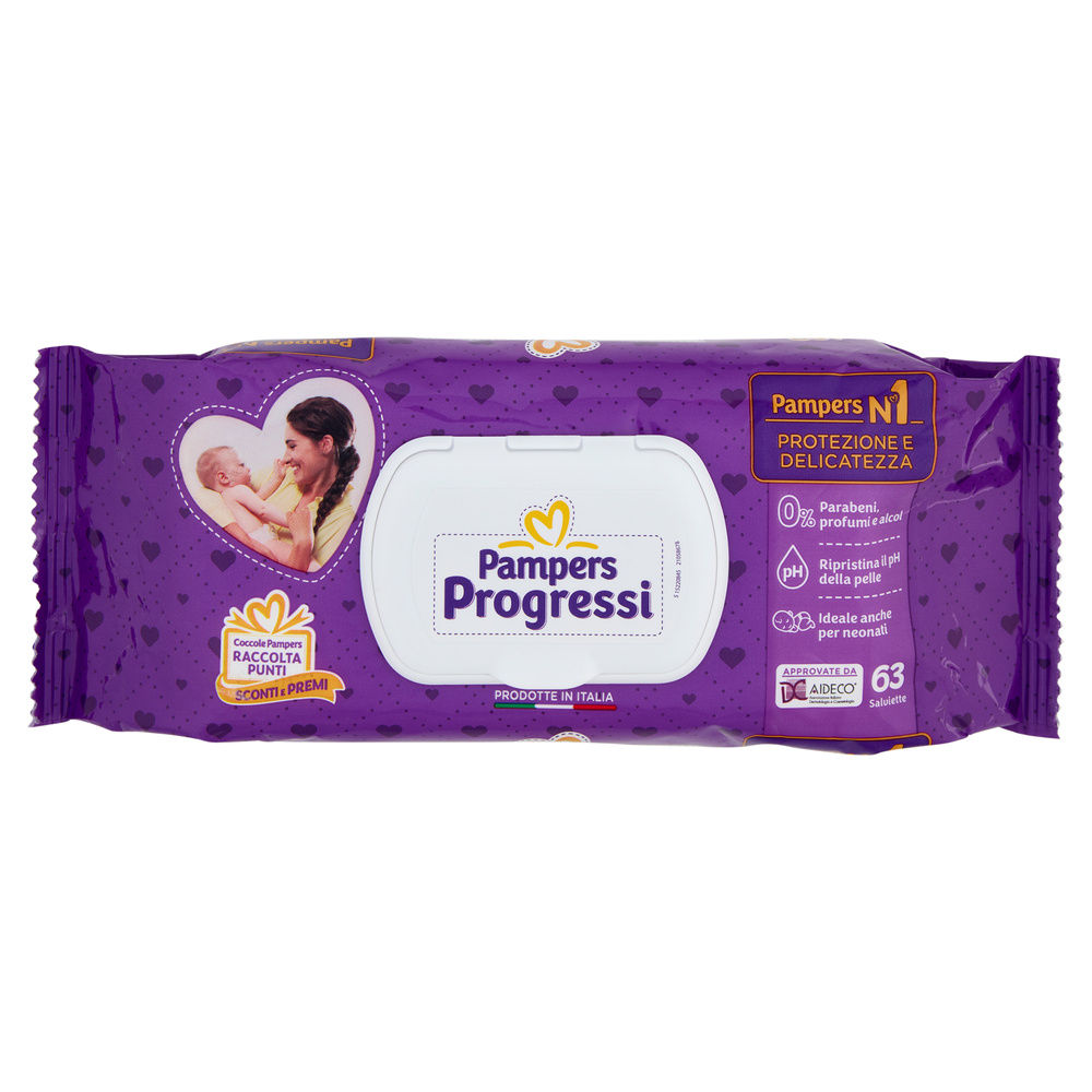 SALVIETTINE PAMPERS PROGRESSI PZ.63 - 2