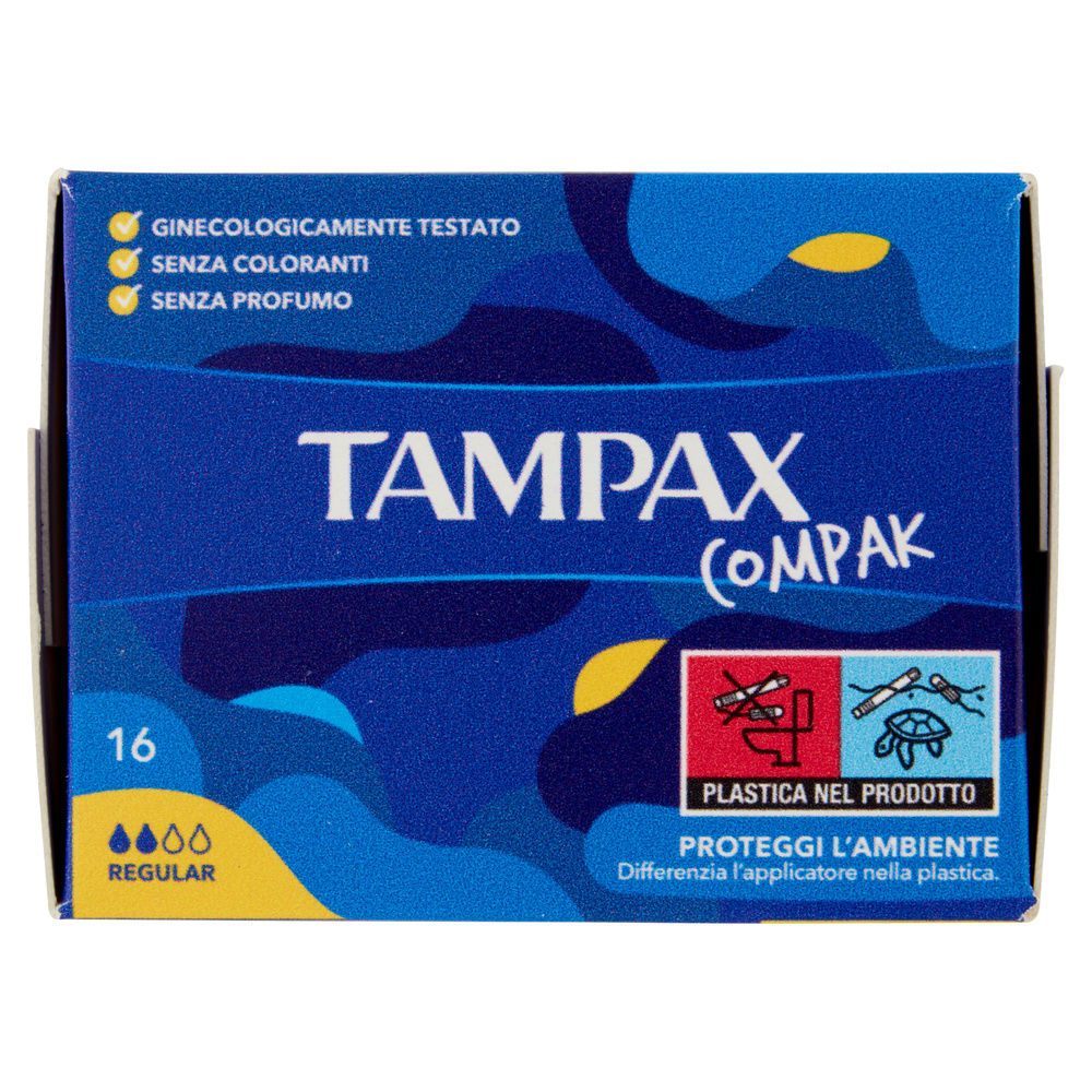 ASSORBENTI INTERNI TAMPAX COMPAK REGULAR SATIN X16 SCATOLA PZ.1 - 3