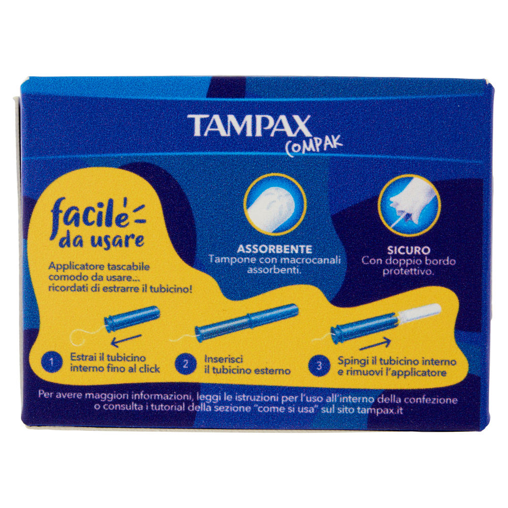 ASSORBENTI INTERNI TAMPAX COMPAK REGULAR SATIN X16 SCATOLA PZ.1 - 1