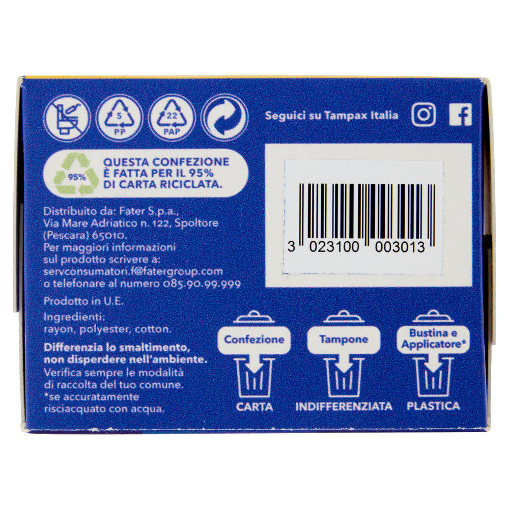 ASSORBENTI INTERNI TAMPAX COMPAK REGULAR SATIN X16 SCATOLA PZ.1 - 4