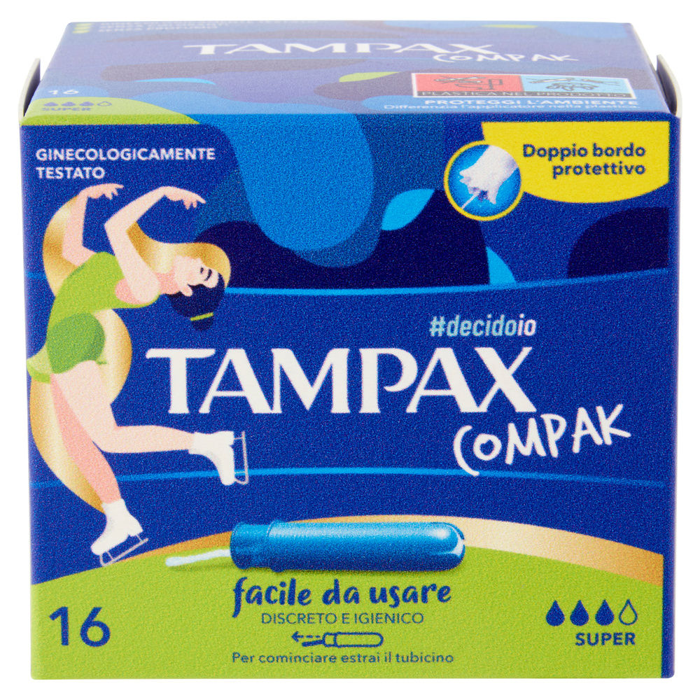 ASSORBENTI INTERNI TAMPAX COMPAK SUPER SATIN X16 SCATOLA PZ.1 - 5