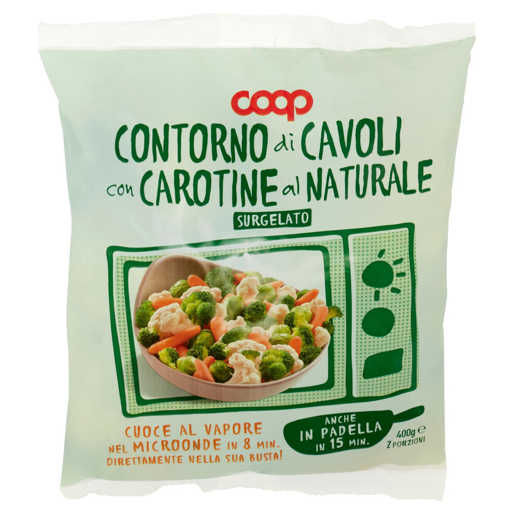 CONTORNO DI CAVOLI CON CAROTINE X MICROONDE COOP GR 400 - 3
