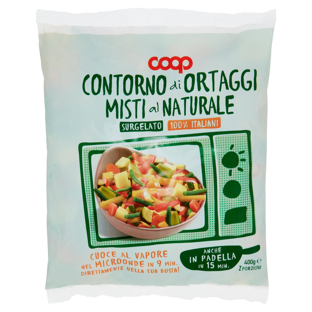 CONTORNO DI ORTAGGI SURGELATI MISTI AL NATURALE X MICROONDE COOP BUSTA GR 400 - 6