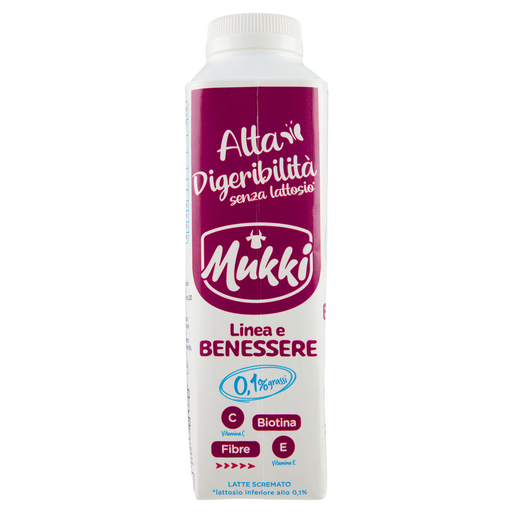 LATTE ALTA PAST 0,1% MUKKI LINEA E BENESSERE VITAMINE Q10 500 ML - 0