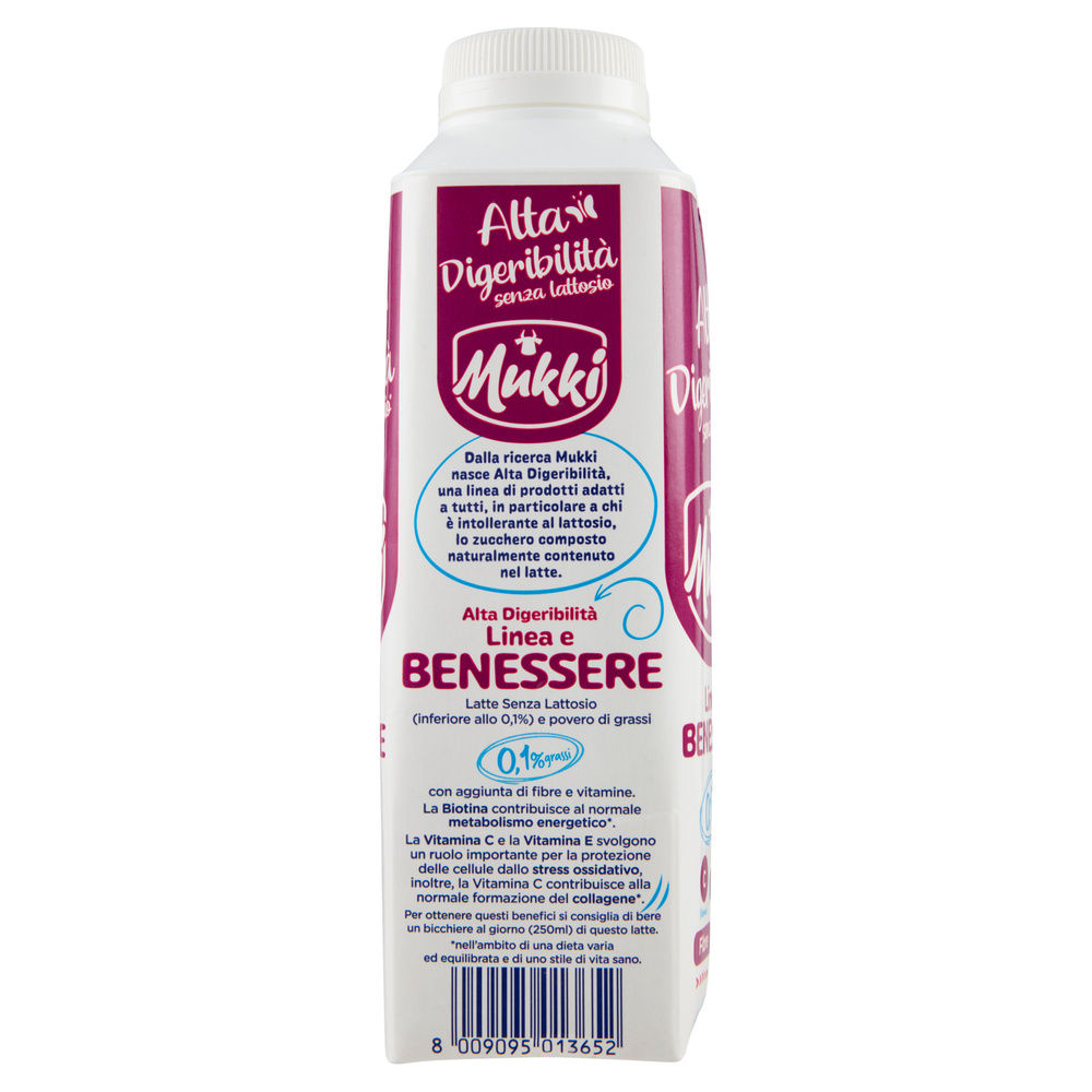 LATTE ALTA PAST 0,1% MUKKI LINEA E BENESSERE VITAMINE Q10 500 ML - 5