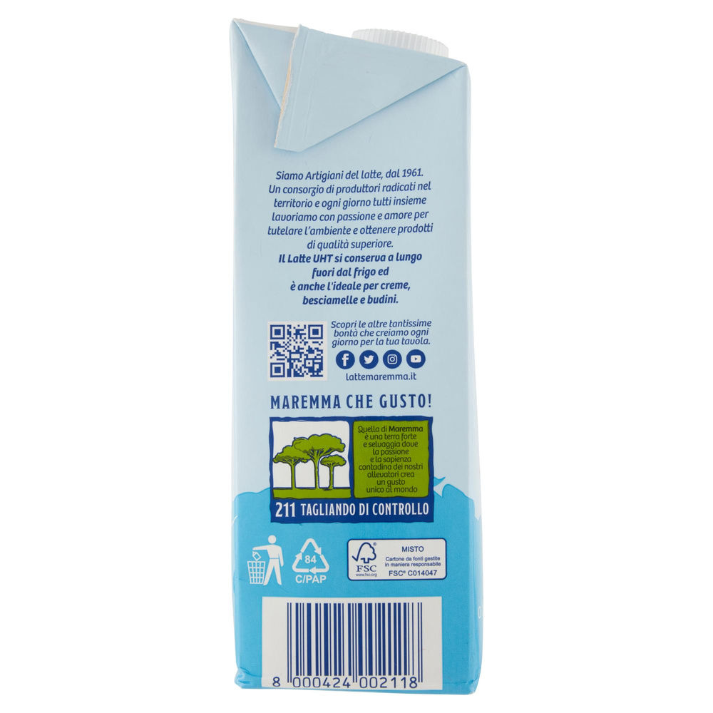 LATTE UHT INTERO TOSCANO LATTE MAREMMA 1LT - 5