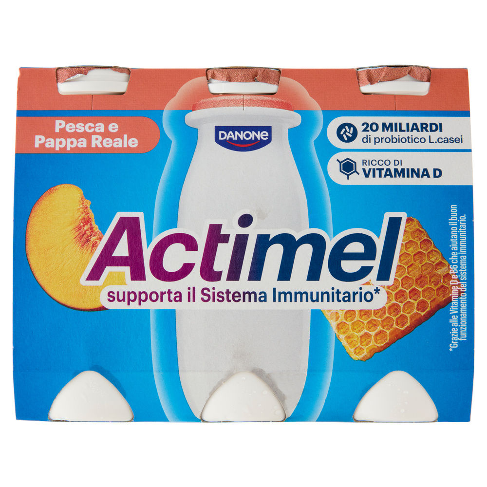 Actimel danone pesca pappa reale 6x100 g