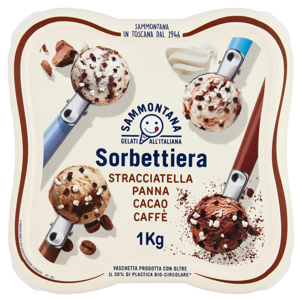 GELATO STRACC/PAN/CAFFÈ/CACAO SORBETTIERA SAMMONTANA VASCHETTA 1KG - 0