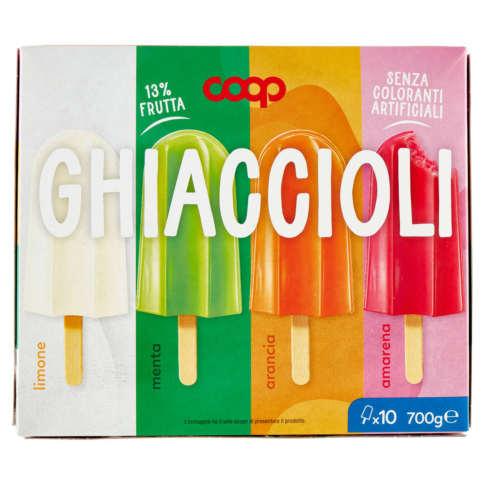 GHIACCIOLI  ARANCIA-LIMONE-AMARENA-MENTA COOP SCATOLA 10PZ G 700 - 3