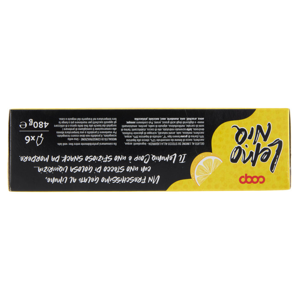 GELATO LEMONIQ AL LIMONE CON STECCO ALLA LIQUIRIZIA COOP 6PZ ASTUCCIO G 480 - 6