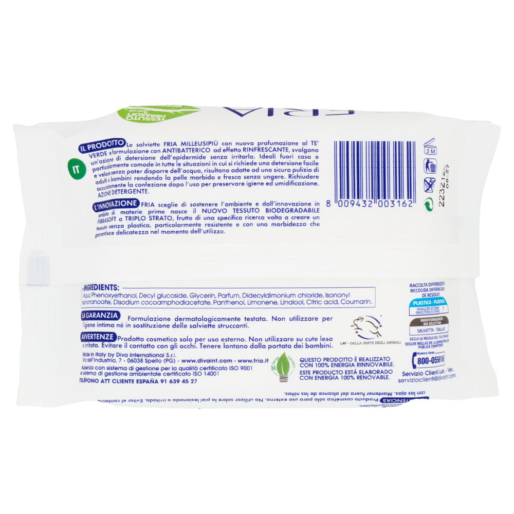 SALVIETTE MILLEUSI FRIA DIVA 2 PROFUMAZIONI X.20 FLOW PACK PZ 1 - 1