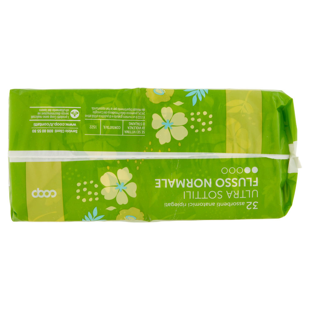 ASSORBENTI ULTRA SOTTILI FLUSSO NORMALE ANATOMICI RIPIEGATI COOP 2X PZ.16 - 5
