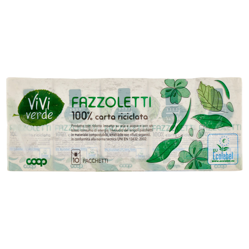 FAZZOLETTI COOP VIVI VERDE 4VELI ECOLABEL 9X PZ.10 - 1
