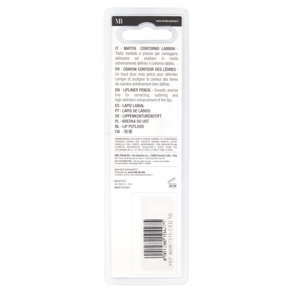 MATITA LABBRA BROADWAY LIP LINER N 58 BLISTER PZ1 - 1